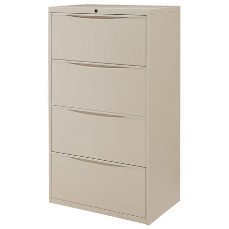 Global Industrial 30W Premium Lateral File Cabinet, 4 Drawer, Putty 252467PY